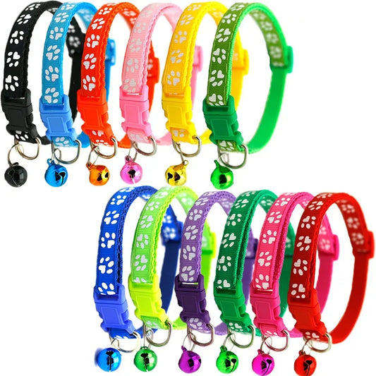 Adjustable Puppy Collar with Bell | Soft & Comfortable | Cute & Durable | For Small Dogs & Cats