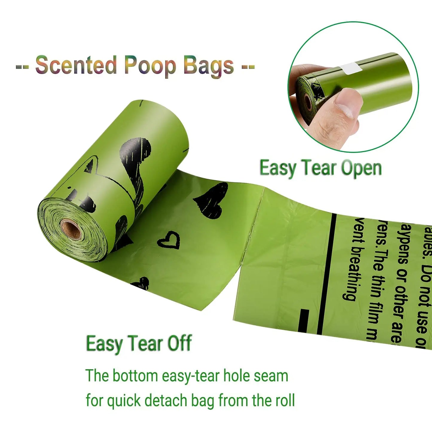 Biodegradable Dog Poop Bags | Leak-Proof & Eco-Friendly | Scented & Unscented | Pack of 300 | Pet Waste Bags